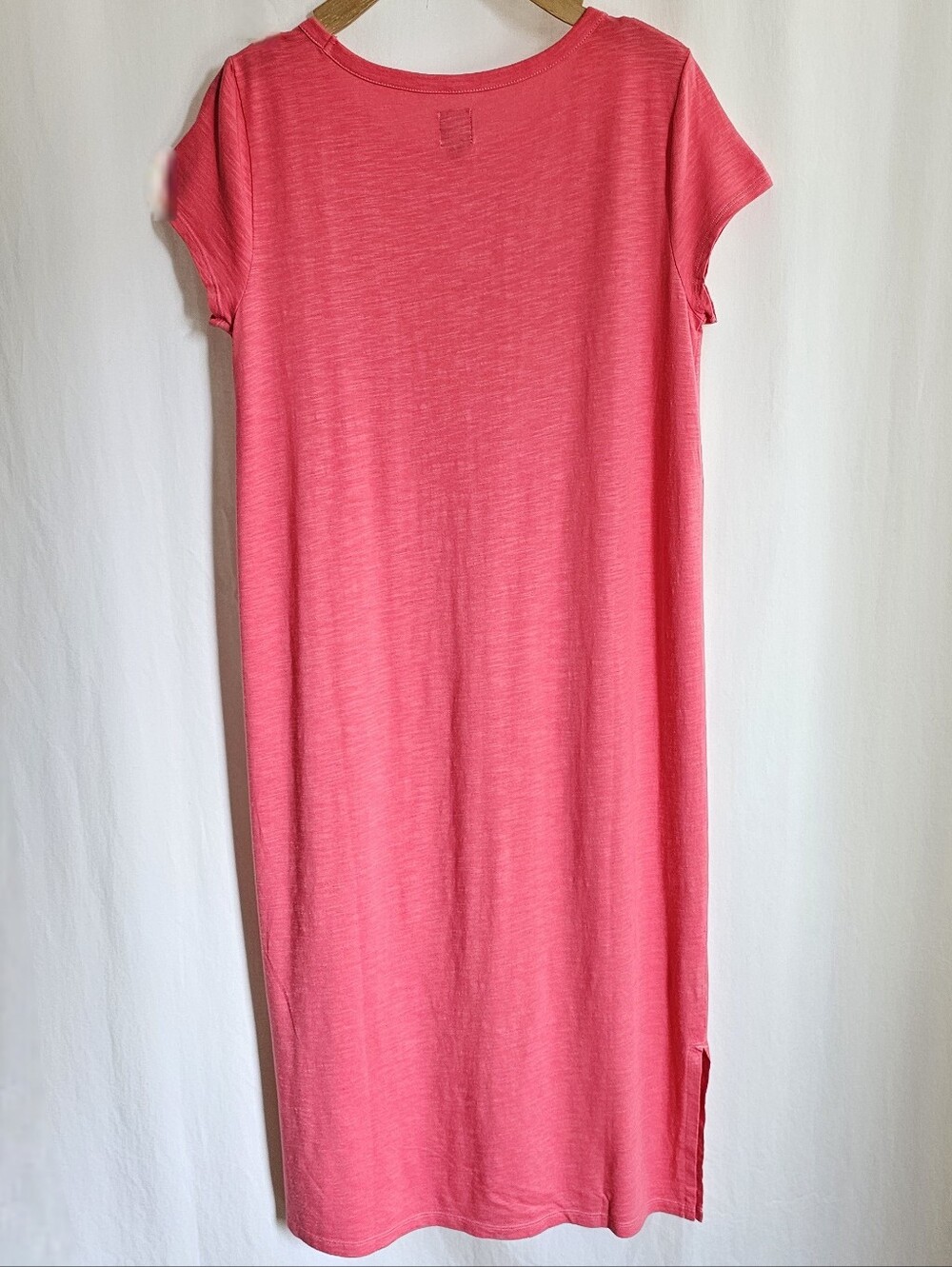 GAP Coral Pink Short Sleeve Midi T-Shirt Dress - Picture 7 of 16